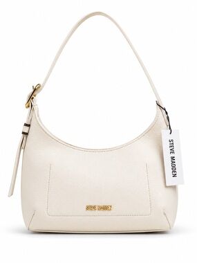 Steve Madden Ivory Shoulder Hobo with Gold Hardware